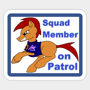 Squad Member on Patrol Sticker